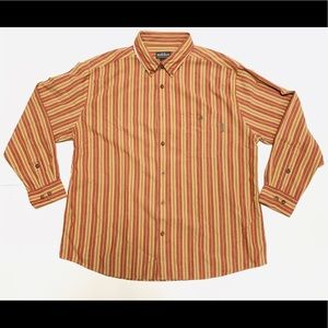 NWT Woolrich Fly Run Striped Button Up Shirt